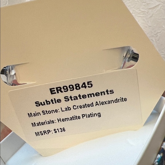 Bomb Party June 2025 Subtle Statements Hematite and Alexandrite hoops - Picture 3 of 3